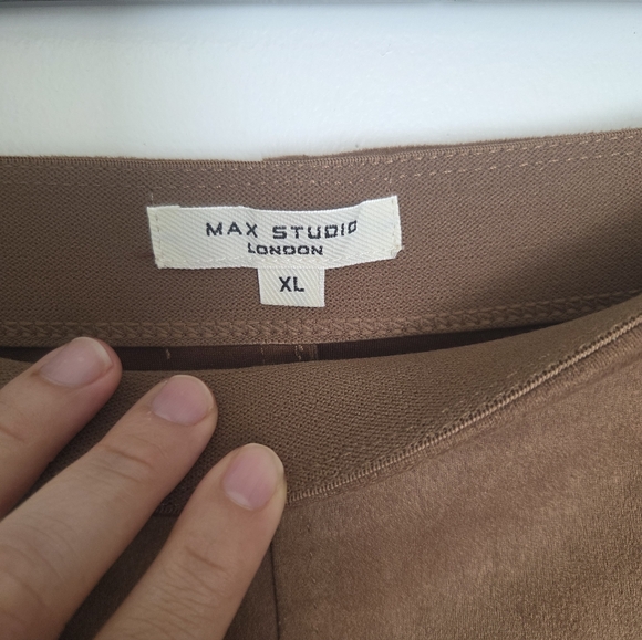 Max Studio Suede Autumn Skies Midi Skirt - Picture 5 of 8